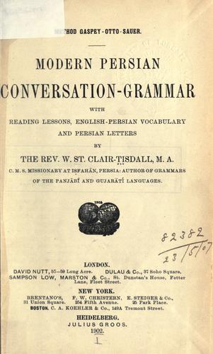 Modern Persian conversation-grammar