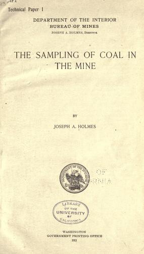 The sampling of coal in the mine