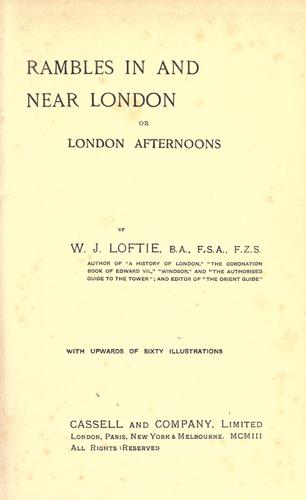 Rambles in and near London