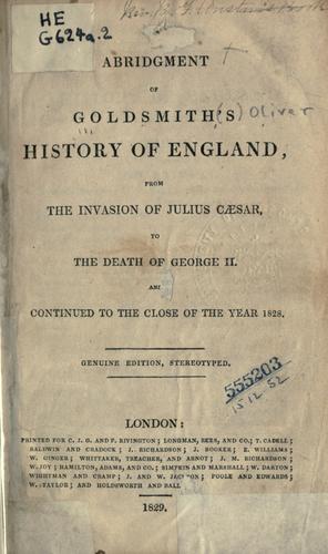 Abridgment of Goldsmith's history of England