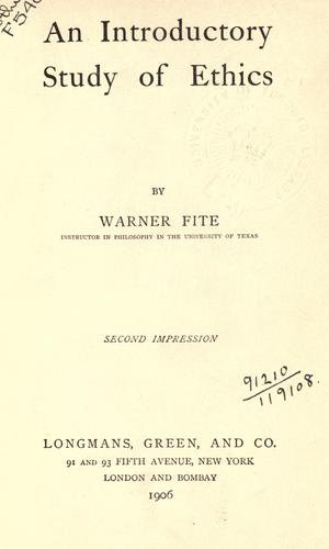 An introductory study of ethics.