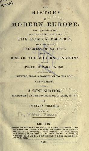 The history of modern Europe