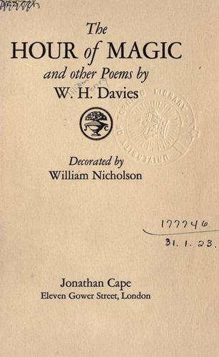 The hour of magic and other poems, decorated by William Nicholson.