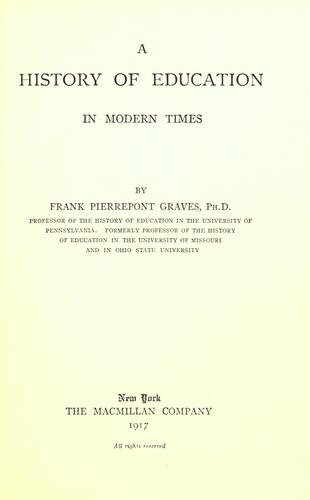 A history of education in modern times