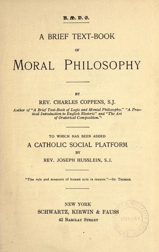 A brief text-book of moral philosophy