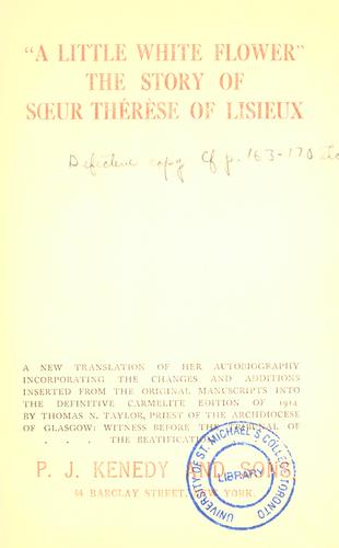 "A little white flower"