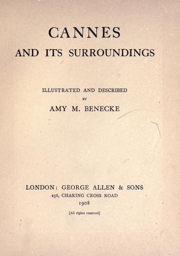 Cannes and its surroundings