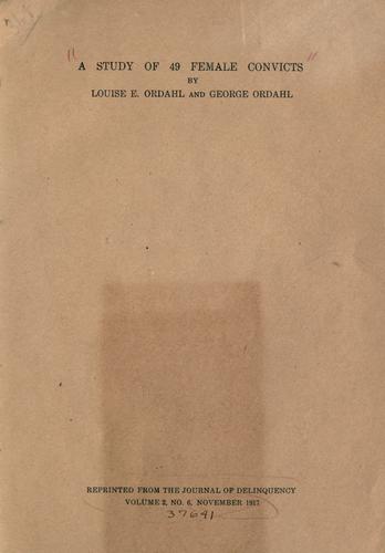 A study of 49 female convicts