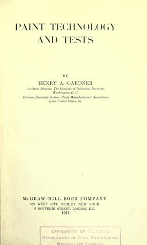 Paint technology and tests.