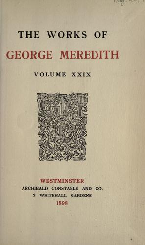 The works of George Meredith.