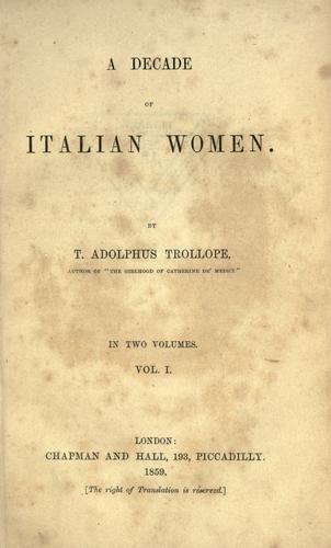 A decade of Italian women