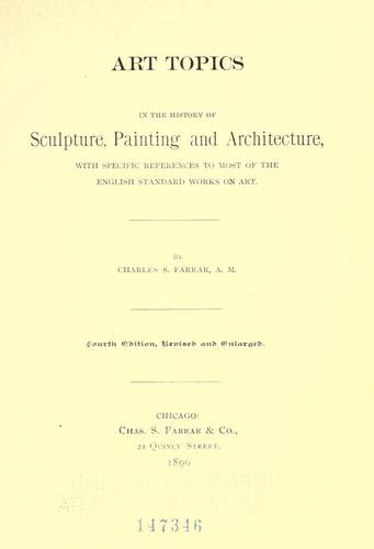 Art topics in the history of sculpture, painting and architecture