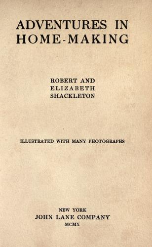 Adventures in home-making