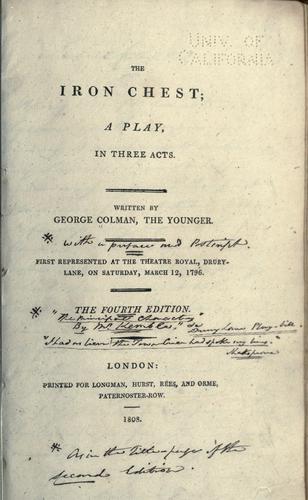 The iron chest: a play