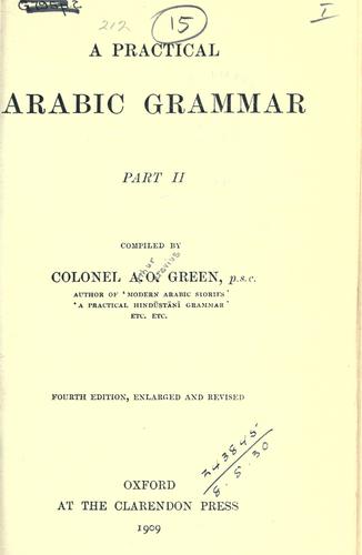 A practical Arabic grammar.