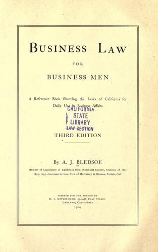 Business law for business men