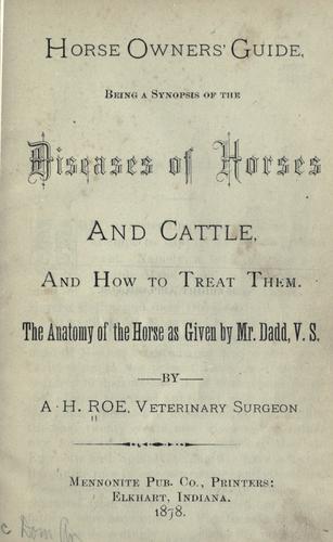Horse owners' guide