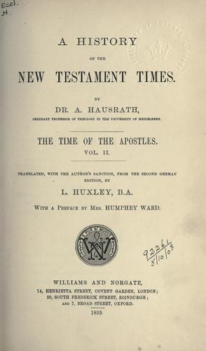 A history of New Testament times