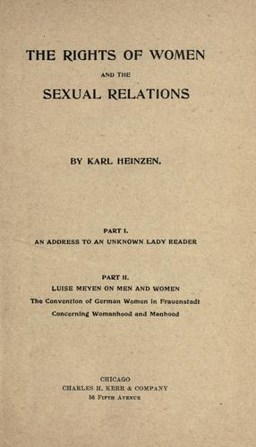 The rights of women and the sexual relations