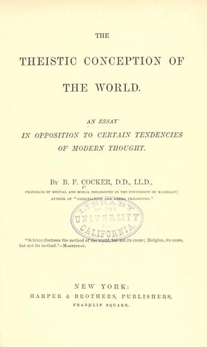 The theistic conception of the world