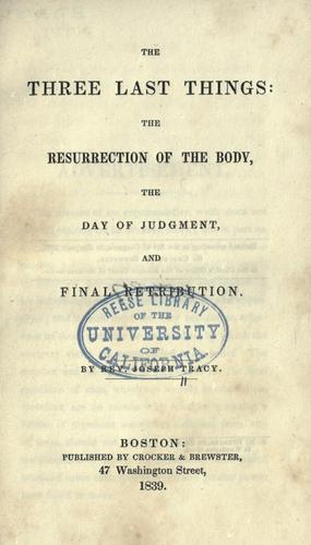 The three last things