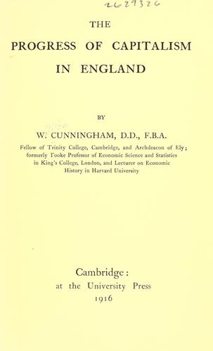 The progress of capitalism in England