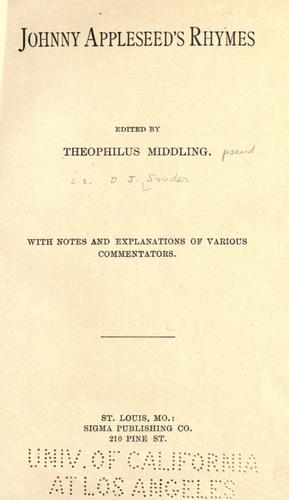 Johnny Appleseed's rhymes