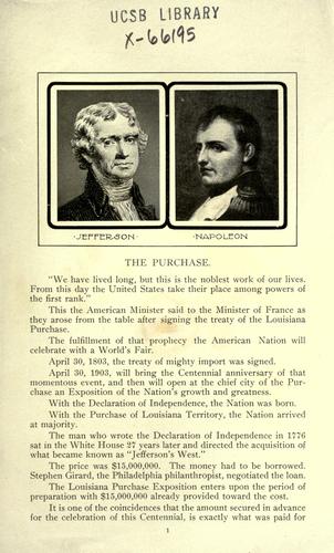 The World's Fair, St. Louis, 1903.