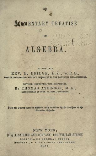 An elementary treatise on algebra.