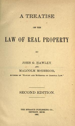 A treatise on the law of real property
