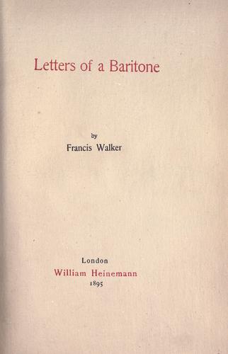 Letters of a baritone