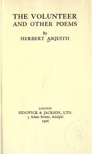 The volunteer, and other poems.