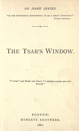 The Tsar's window.