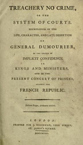 Treachery no crime, or The system of courts.