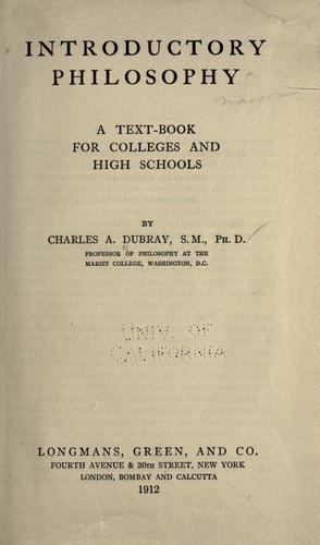 Introductory philosophy