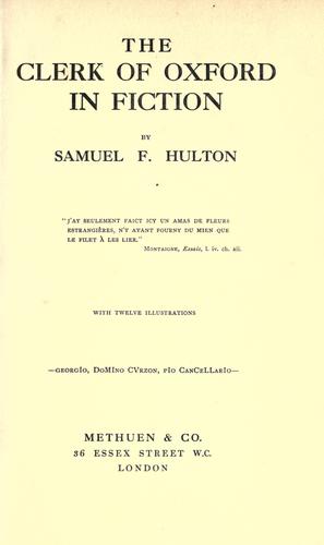 The clerk of Oxford in fiction