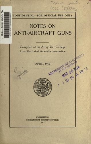 Notes on anti-aircraft guns