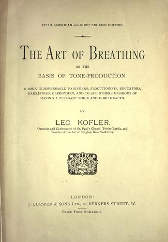 The art of breathing as the basis of tone-production