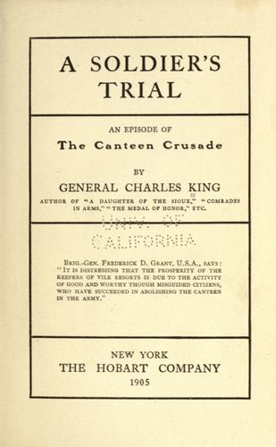A soldier's trial