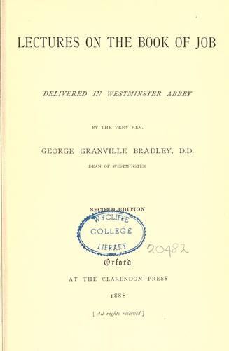 Lectures on the Book of Job