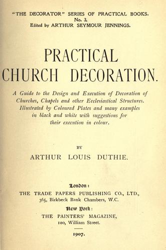 Practical church decoration.