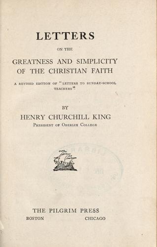 Letters on the greatness and simplicity of the Christian faith