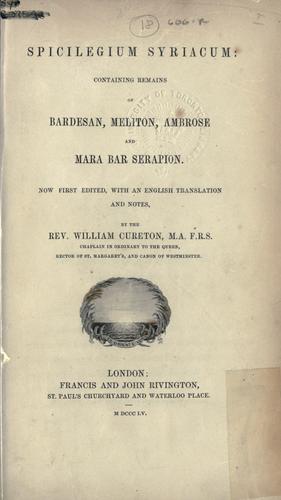 Spicilegium Syriacum