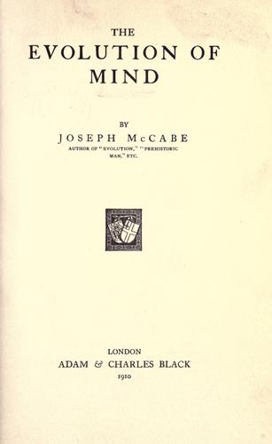 The evolution of mind