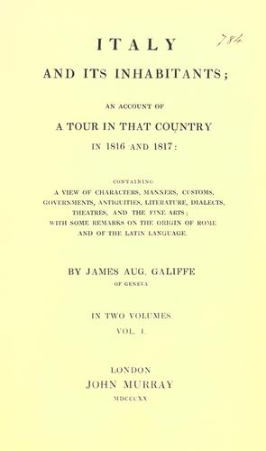 Italy and its inhabitants