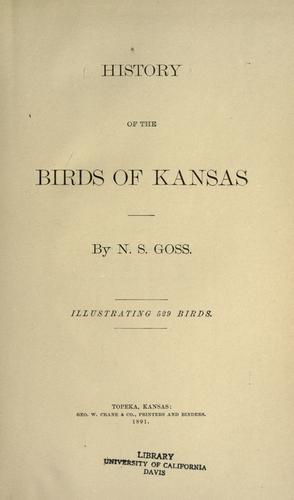 History of the birds of Kansas.