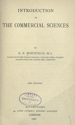 Introduction to the commercial sciences.