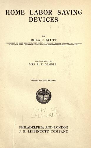 Home labor saving devices