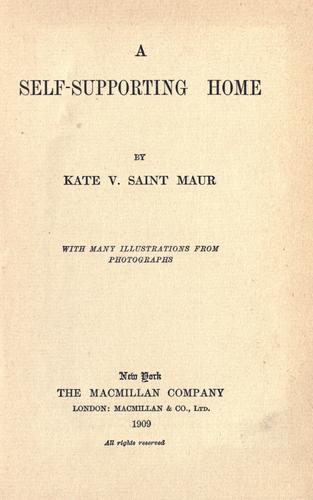 A self-supporting home.