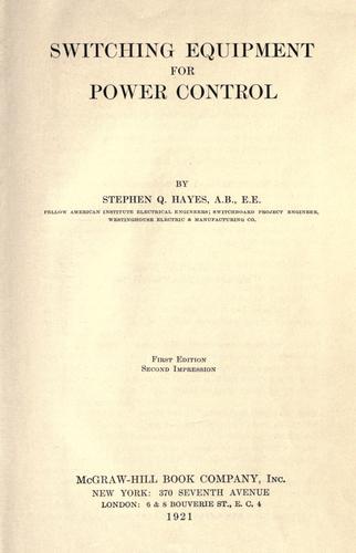 Switching equipment for power control